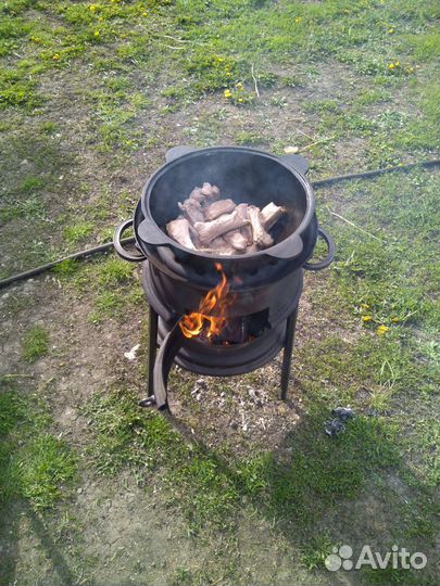 Печь для казана из дисков