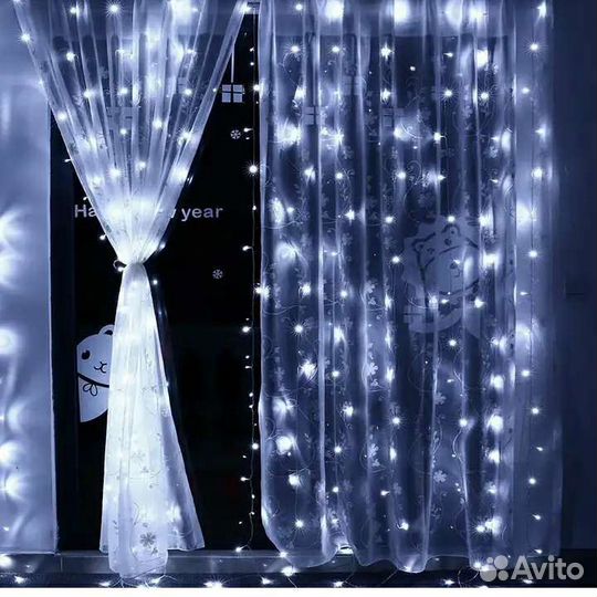 Гирлянда занавес штора