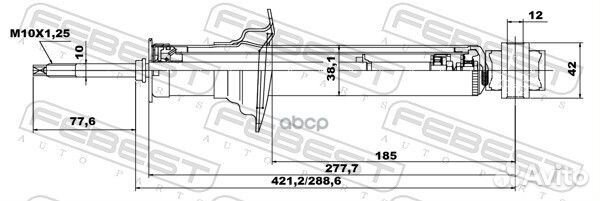 Амортизатор задний GAS.twin tube 02658720R Febest