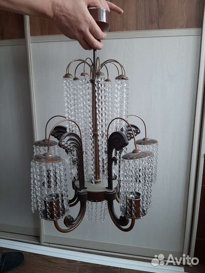 Люстра потолочная хрустальная