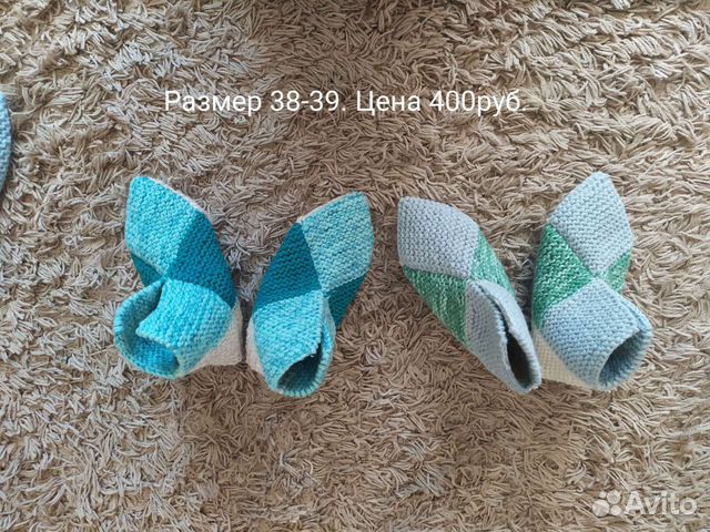 Носки/Тапочки/Следки вязаные ручной работы