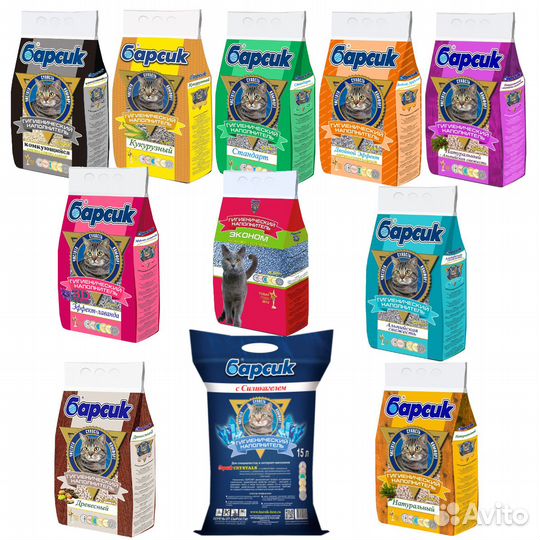 Наполнители для кошек (в ассортименте)
