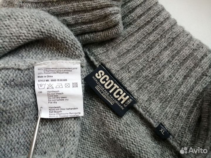 Scotch Soda лыжный свитер горло на молнии шерсть