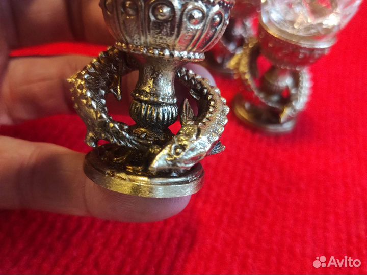 Хрустальные рюмки Осётр, 6шт