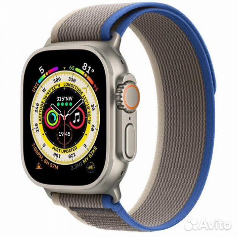 Apple Watch Ultra 49мм Titanium, Blue Gray Loop
