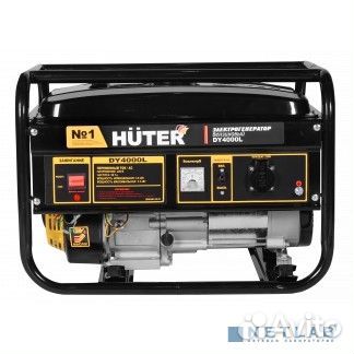 Huter DY4000L 64/1/21 Электрогенератор четырехтактный, 3000Вт, 220В/50Гц, 78Дб, принудительное охлаж