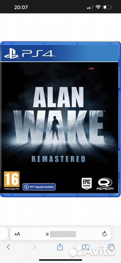 Alan Wake Remastered ps4 (русские субтитры)