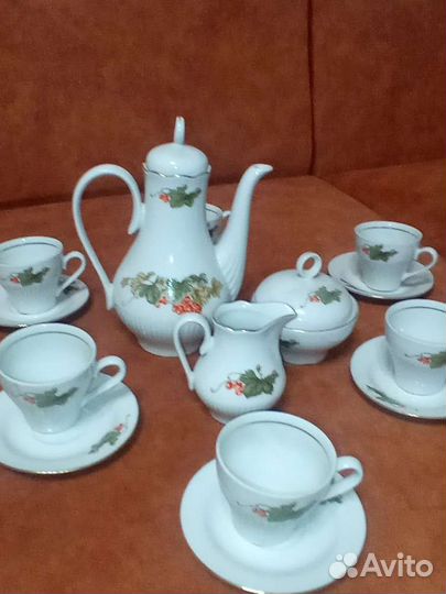 Винтажный кофейный сервиз гдр