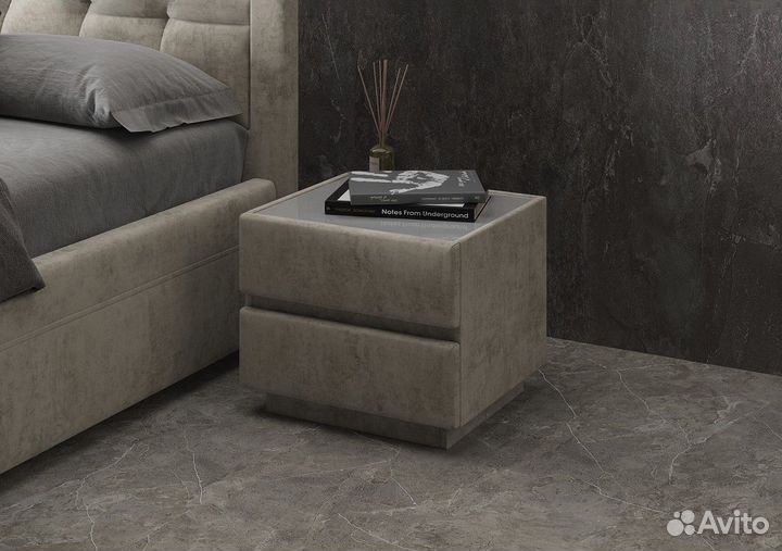 Тумба прикроватная в велюре