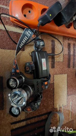 Налобный фонарь boruit с аккумулятором 18650