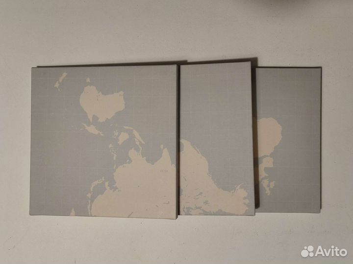 Набор постеров икеа на подрамнике. Карта мира