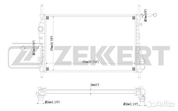 Радиатор охл. дв. Ford Mondeo III 02