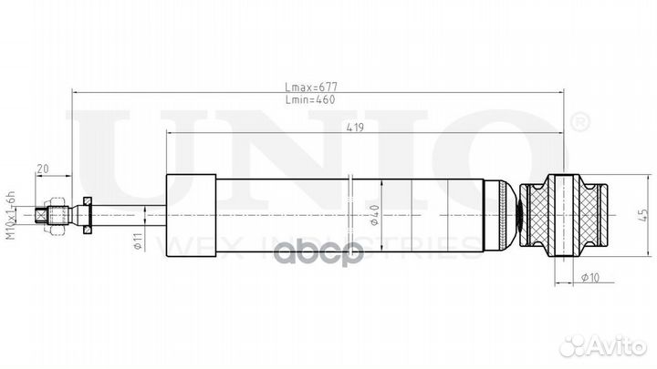 Амортизатор подвески SAB-10661 unio