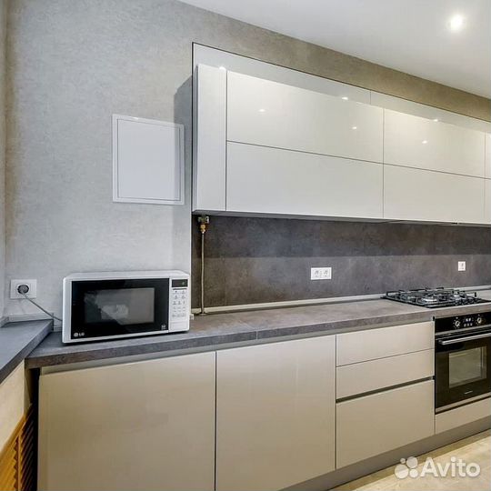 Прямая кухня с мдф фасадами