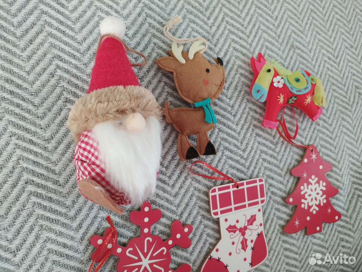 Новогодние елочные игрушки украшения пакетом