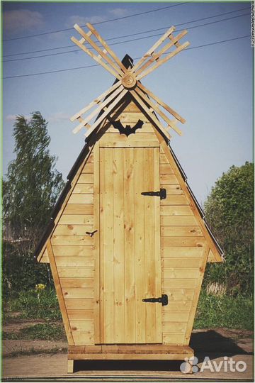 Уличный туалет деревянный EBS