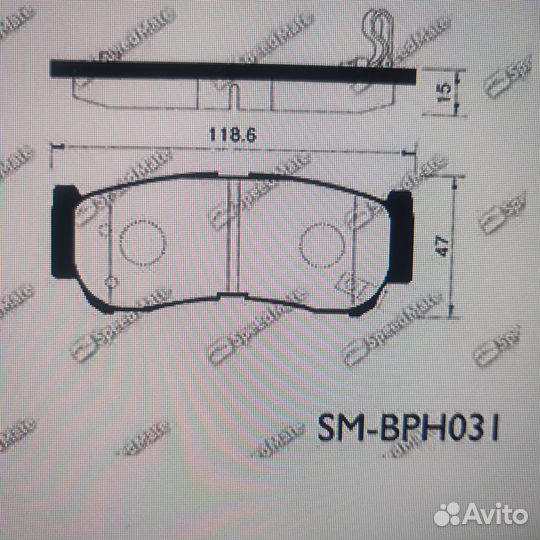 Speedmate Колодки тормозные SM-BPH031 hyundai sant