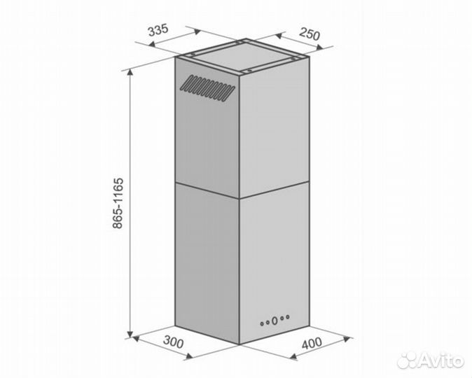 Вытяжка Konigin Geometry Inox/Black Glass