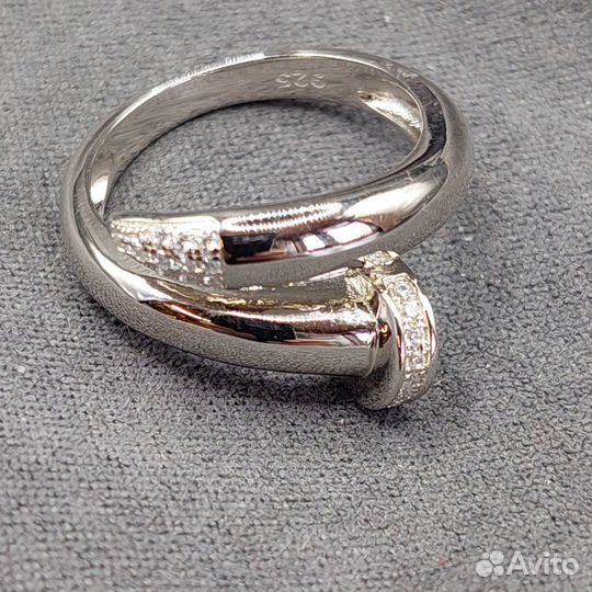Серебряное кольцо гвоздь