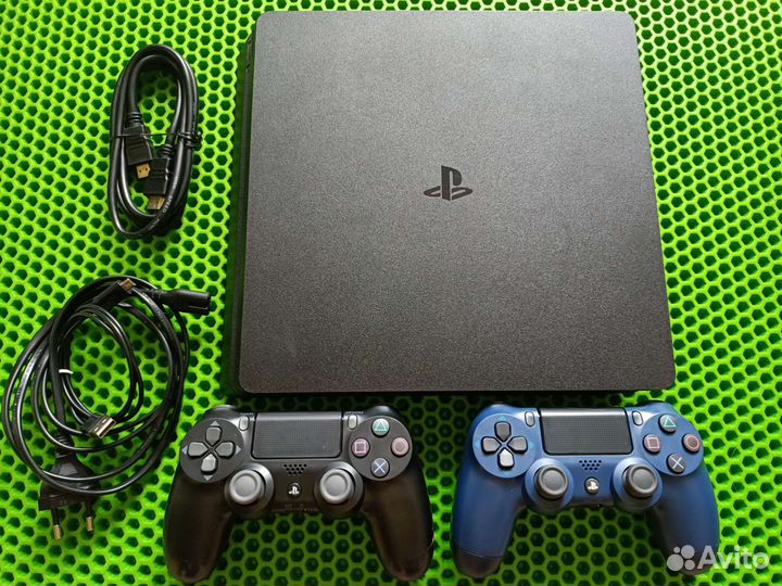 Sony PS4 Slim 2геймпада +сотня игр