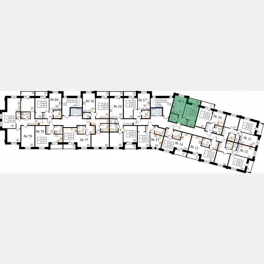 1-к. квартира, 41,1 м², 2/8 эт.