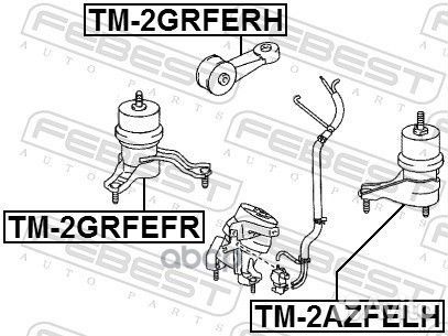 TM-2grferh подушка двигателя правая Toyota Cam