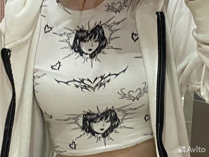 Топ белый cropp