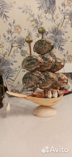 Кораблик из ракушек