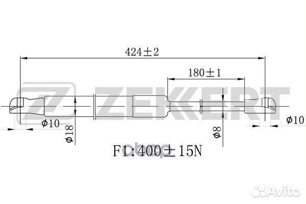 Пружина газовая капота Nissan Teana (J31) 03- g