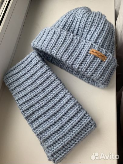 Шапка и снуд зима