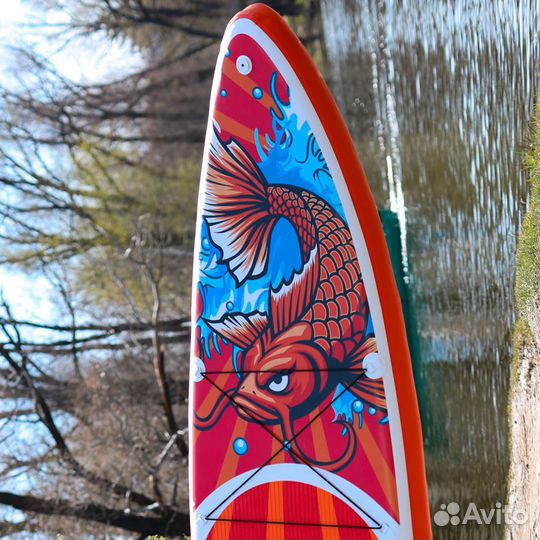 SUP board KOI надувной для серфинга 350х84х15 см