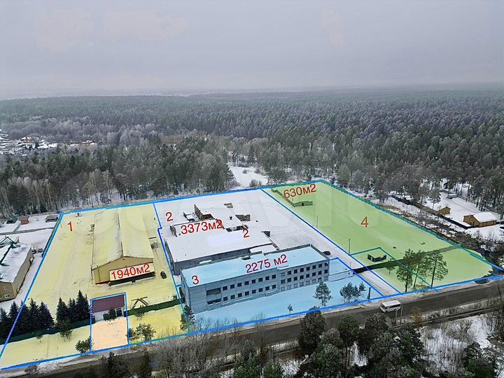 Производство 2000 м². 0,9 га