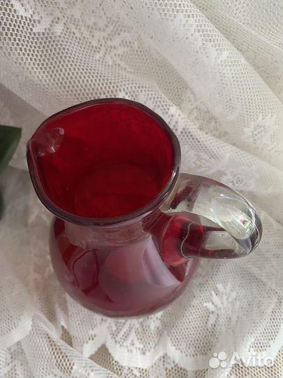 Кувшин цветное стекло СССР