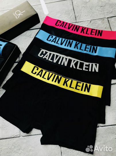 Трусы мужские боксеры calvin klein хлопок черные