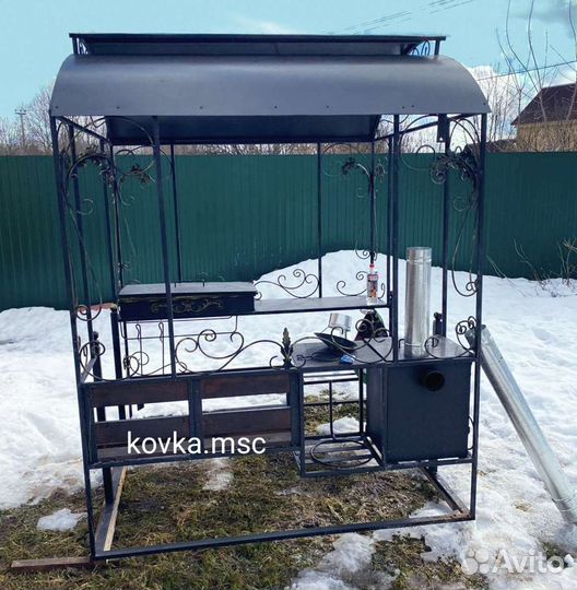 Мангал с крышей