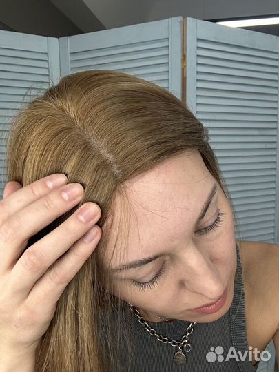 Парик система из натуральных волос