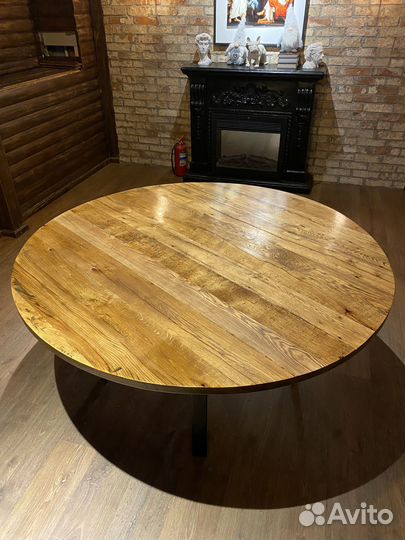 Стол круглый лофт