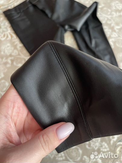 Легенсы zara эко-кожа