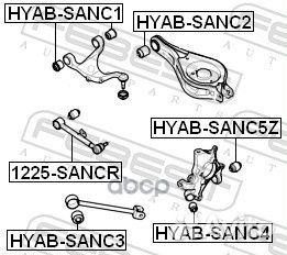 Сайлентблок задней цапфы hyundai elantra/I30/IX55