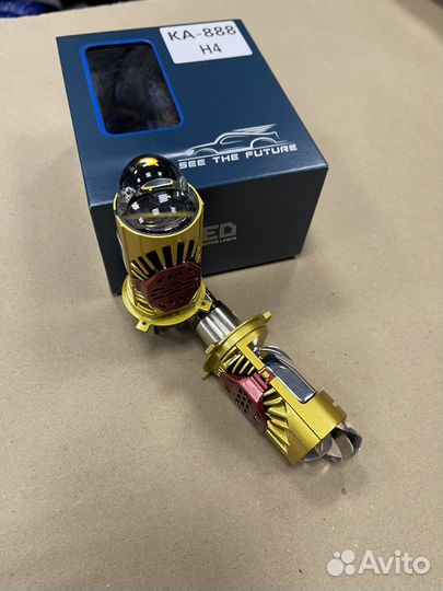 Светодиодные лампы H4 с линзой (компакт) Bi-led