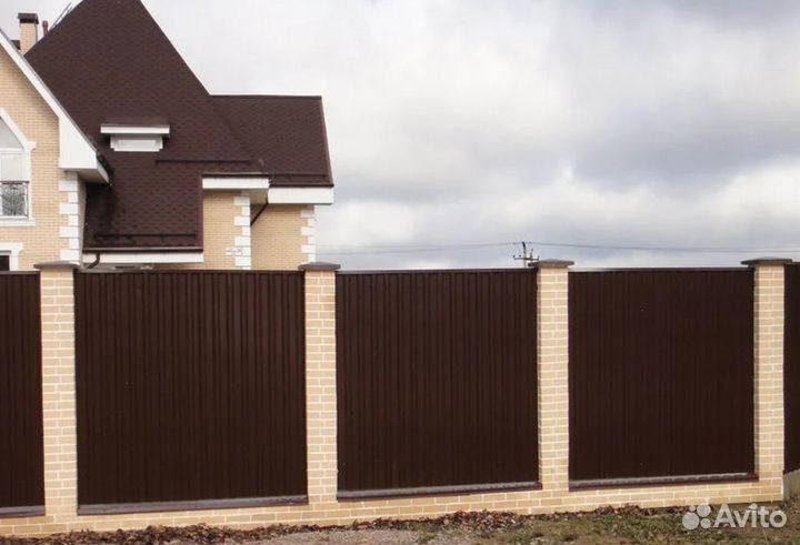 Забор металлический,ворота, калитки быстро