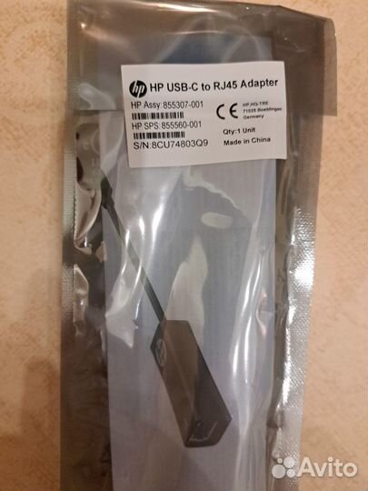 Внешняя сетевая карта HP USB Type-C to RJ45 Новая