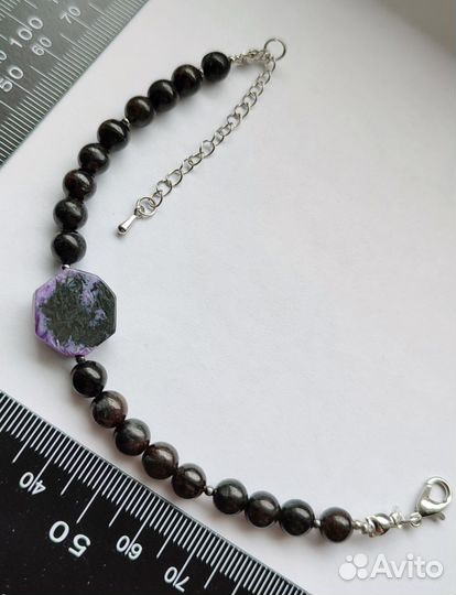 Чароит Астрофиллит браслет