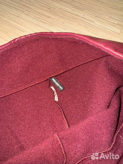 Леггинсы с имитацией кожи бордовые calzedonia