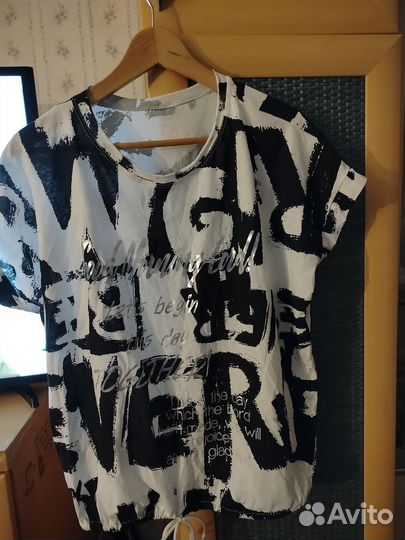 Футболка с затяшкой в низу