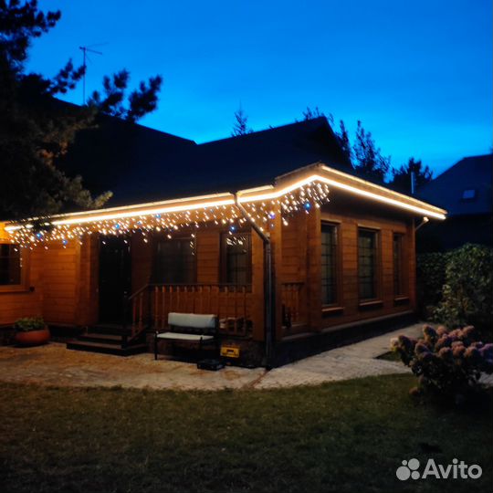 Новогодняя подсветка домов