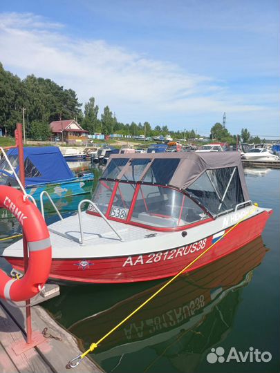 Neman 450 с мотором Suzuki df50a и прицепом