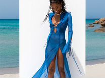 Платье пляжное S/M полупрозрачное длинное новое