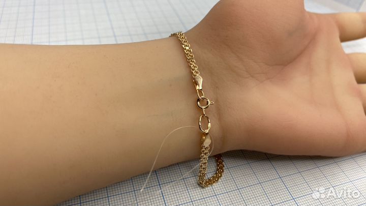 Золотой браслет 17 см