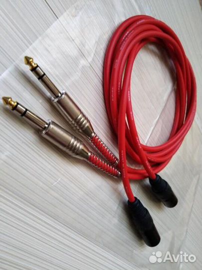 Балансные для студийных мониторов Canare Jack-XLR
